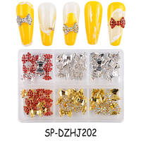 Breloques pour ongles en alliage métallique, Nail Art, nœud, strass, cristal, diamants, manucure, vente en gros
