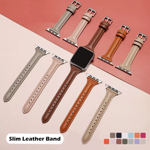Cinturino Sottile di Lusso in Pelle Elegante Lionorm 38mm 40mm 49mm 44mm 45mm per Apple Watch Ultra 2 Series 8 <span class=keywords><strong>7</strong></span> <span class=keywords><strong>6</strong></span> 4 - Product Image 1