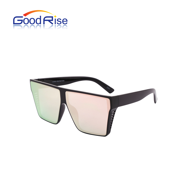 Customizable Flat Top Shield Sunglasses UV400 PC Frame TAC Lenses Custom Logo Color OEM Sunglasses