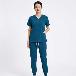 2026 Hot Sale Comfortable Polyester Spandex High Quality Customizable Hospital <b>Scrub</b> <b>Sets</b> for Men Women Nursing Use OEM Service - Product Image 1