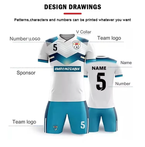 Completi da <span class=keywords><strong>Calcio</strong></span> Personalizzati in Poliestere 100% Verdant Strokes, Maglie e Pantaloncini da Football Americano con Stampa Logo Bandiera Americana - Product Image 4