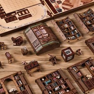 Bộ mô hình nhà gỗ thu nhỏ tự làm thiết kế mới, chất liệu thân thiện, dùng để trang trí nhà cửa - Product Image 5