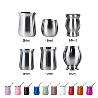 Gobelet à eau à double paroi en forme de gourde, gobelet à thé en acier inoxydable, isolation sous vide, bombilla, tasse à yerba mate argentine dans un récipient à thé