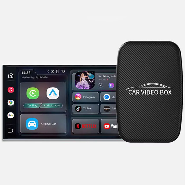 CarPlay Ai Box Android Wireless Android Auto & Car Play Smart TV Box with Youtube Netflix Support USB a Type c Car Accessories
