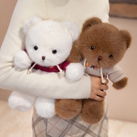 En gros Ours en peluche Teddy Bear Costume Hoodie et Jean, doux et moelleux, pour enfants, cadeau de compagnie