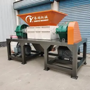 Chất lượng cao đôi trục Shredder Máy tái chế nhựa trống/lốp Shredder máy