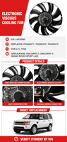 Ventilateur de refroidissement électronique à viscosité réglable de haute qualité LR025965 pour Discovery 3 4 Range Rover Sport 2.7 TDV6