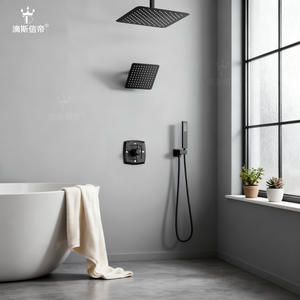 Robinet multifonctionnel en acier inoxydable ultra-fin, simple pour la maison, ensemble de pomme de douche chaude et froide, accessoires de salle de bain - Product Image 1