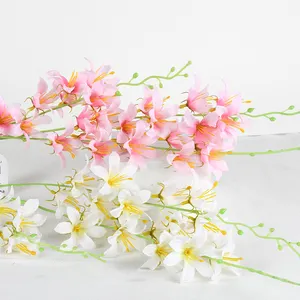 Artificial Flowers Floral Material Simulation 3 Forks Small Lily Wedding Home Decoration Plastic Flower