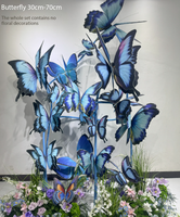 Installation artistique de fleurs en organza sur mesure, super grande, magnifique et atmosphérique, pour la décoration de scène de mariage, vitrine