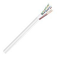 Cat5E avec câble d'alimentation 18awg 2C Combo pour caméras IP avec bobine en vrac PoE DC Power 500ft