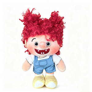 OEM Freckle Boy Peluche brodée parfumée, poupée mignonne en peluche, porte-clés dessin animé à cheveux afro, cadeau, coton PP, anti-stress, maille - Product Image 2