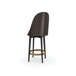 Another <b>Round</b> Counter <b>Stool</b> Birch ,leather, wood ,Metal stretcher ,Swivel seat Durable High Bar <b>Stool</b> for Home Bar & Dining Room - Product Image 5
