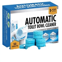 Tablettes nettoyantes automatiques écologiques pour cuvettes de toilettes, parfum citron, sans danger pour les fosses septiques, anti-taches d'eau dure, désodorisantes, effervescentes