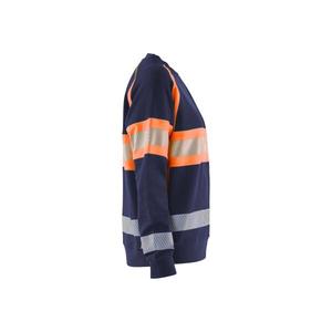 BLAKLADER - 340911588953XXXL Sweat-shirt femme haute visibilité Bleu marine/Orange-EAN 7330509856314 HI-VIS WORKWEAR - Product Image 4