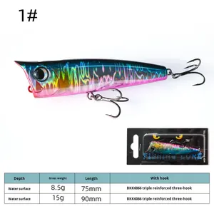 Leurre de pêche <span class=keywords><strong>BUBBA</strong></span> <span class=keywords><strong>Bubba</strong></span> 90F en métal, style jet, surface ondulée, leurre dur à glissement, zigzag, flottant, pour la pêche au black bass et au poisson noir - Product Image 6