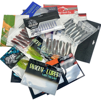 Sacs d'emballage personnalisés transparents pour leurres de pêche, sacs souples en plastique pour appâts, refermables, transparents et durables pour l'emballage d'appâts de pêche