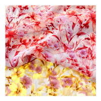 WI-A18 Polyester Pure Printed Chiffon Stoff Plain gewebte Chiffon Perle Chiffon Stoff Krepp Textilien