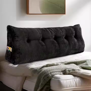 Coussins triangulaires en velours pour tête de lit de lit King Size, décoration de maison de luxe 100%, coussins de lecture pour lit - Product Image 6