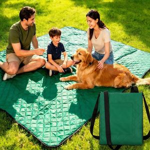 2-In-1 Waterproof Foldable Tote Mat Sand Free Large <b>Picnic</b> <b>Blanket</b> Compact Travel Beach Gear With Carry Handle - Product Image 1