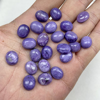 En gros Charoïte naturelle taille ovale, cabochon ovale facetté, pierre précieuse artisanale pour bague DIY, CABS& CUTTING gemstone