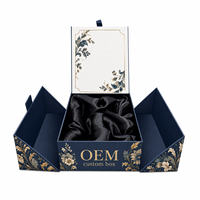 Caja de Regalo Rígida Vacía con Logotipo Personalizado, Multiusos, para Cosméticos, Cuidado de la Piel, Perfumes, Empaque de Marca Privada, Fragancia Navideña