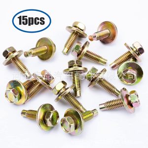 Pernos hexagonales Ford con arandelas giratorias libres 1/4-20 x 7/8 para reemplazo y reparación de sujetadores de acero para automóviles - Product Image 4