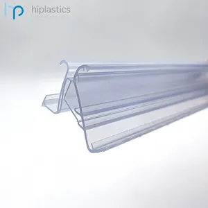 Hyplastics ABINC62 플라스틱 투명 슈퍼마켓 프로필 전자 선반 라벨 디지털 PVC 가격표 홀더 레일 사용