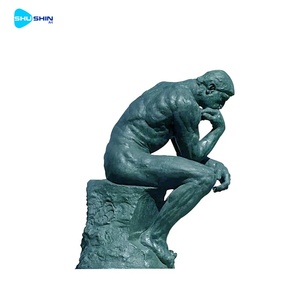 유명한 유럽풍 앤티크 청동 로댕 사상가 조각상 주조 맞춤 예술품 수집품 - Product Image 1