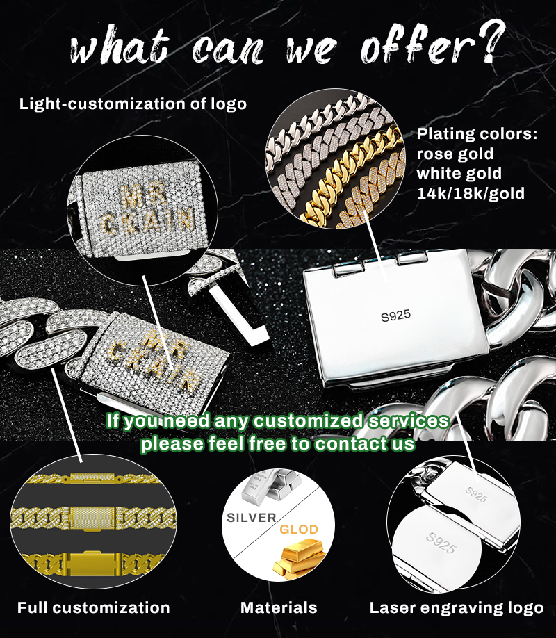 moissanite baguette cuban chain