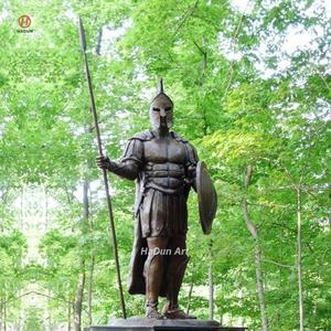 Jardín al aire libre Antiguo Tamaño real Bronce Romano Guerrero Estatua Escultura espartana - Product Image 3