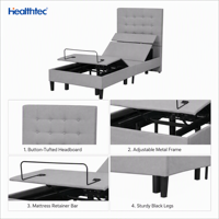 Cama Reclinable Eléctrica Moderna Fácil de Montar, con Control Remoto, Múltiples Tamaños, Ajustable, para Dormitorio