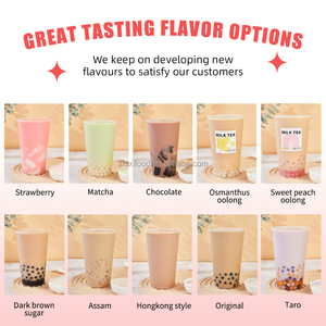 Poudre de thé au lait aux fraises-mélange instantané de thé à bulles, saveur riche, 1 kg/sac, approvisionnement en vrac, adapté aux végétaliens - Product Image 5