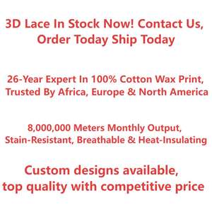 浅紫色3D蕾丝蜡印花面料批发尼日利亚3D蕾丝贴花蜡面料Coupe Laser Dentelle 3D Pour Bal De <span class=keywords><strong>Promo</strong></span> - Product Image 3