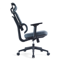 Chaise de bureau ergonomique avec appui-tête réglable, chaise de bureau pivotante à dossier haut en maille respirante pour le bureau à domicile