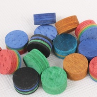 Embouts de queue de billard PT-0YZ-006 originaux de 14 mm, bleus, brodés, en peau de porc 5 couches, dureté S/M/H, accessoires