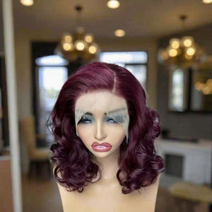 Perruque synthétique <span class=keywords><strong>pour</strong></span> femmes européennes et américaines Partie centrale ondulée/courte bouclée style brésilien en vrac vente en gros - Product Image 2