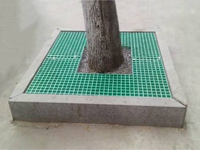 Grille en fibre de verre GRP/FRP légère, résistante à la corrosion, épaisseur 25 mm, 1m x 1m, pour couvercle de fosse d'arbre, vente directe usine