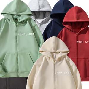 Plus Size Modest Long Sleeve Hoodie With Pockets Unisex Solid Color Casual Thickened Hoodie Cotton Hoodie - Product Image 1
