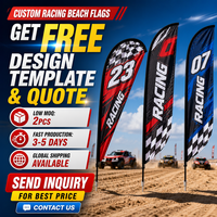 Drapeau de plage personnalisé à double face avec impression numérique pour la publicité extérieure, bannière d'événement