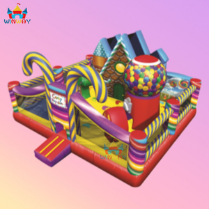 Nouveauté 2026 WINWAYTOYS Structures gonflables en PVC sur le thème du paradis des bonbons, location pour fête d'enfants, 5x4m - Product Image 3