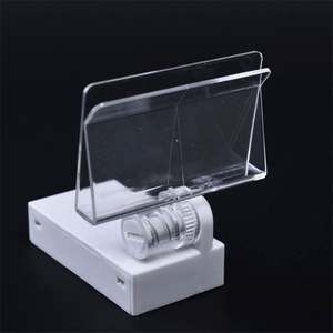 Porte-étiquettes magnétiques en plastique blanc transparent Lipack, clips publicitaires légers pour entrepôts et supermarchés - Product Image 2