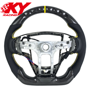 Volante deportivo de carreras personalizado en fibra de carbono y cuero negro, adecuado para Cadillac ATS ATS-V CTS CTS-V CT4 CT5 CT6 - Product Image 3