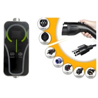 Nouvelle station de recharge pour voiture électrique AC 32A Type 2, rapide, portable, IP54, contrôle par application, 7kW, 200-220V, cordon de 5 m, couleur personnalisable, garantie 3 ans