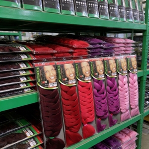 Estensioni per Capelli Sintetici a Treccia Africana, Fibra Resistente al Calore 100g e 165g, Treccia Gigante Liscio Setoso a Colore Graduale - Product Image 1