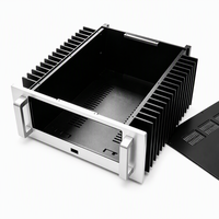 Boîtier d'amplificateur en alliage d'aluminium de classe A, ODM OEM, pour montage DIY, boîtier audio Hi-Fi, ailettes de refroidissement, protection IP54, boîte anti-explosion