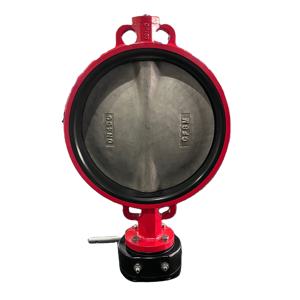 Oblea de hierro dúctil DN450, válvula de mariposa con forro central, disco CF8M, asiento EPDM, SS420, operación de engranaje de gusano - Product Image 1