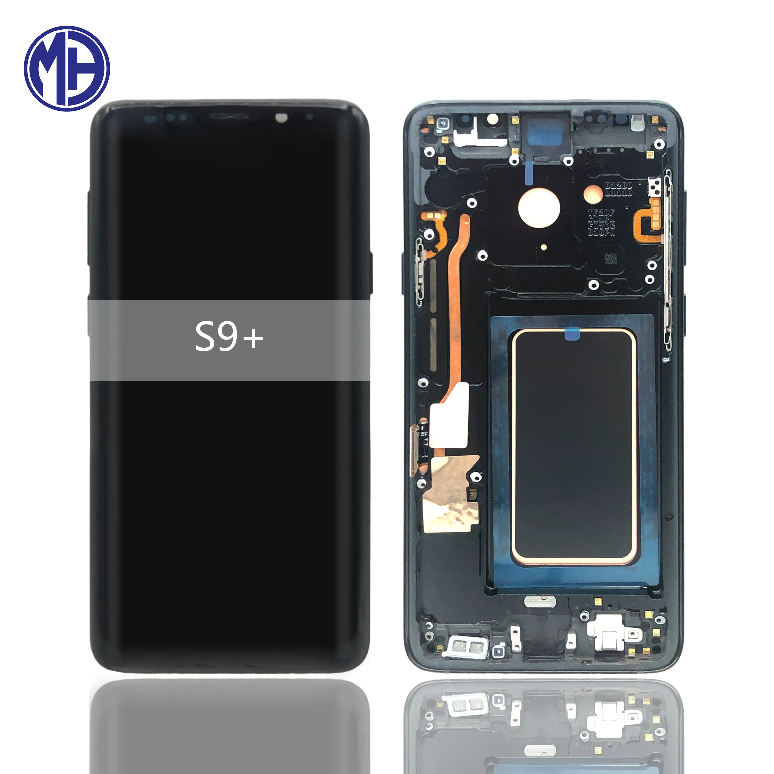 Layar Bingkai LCD ponsel, LCD S9 + Samsung Galaxy S9 plus OLED kualitas