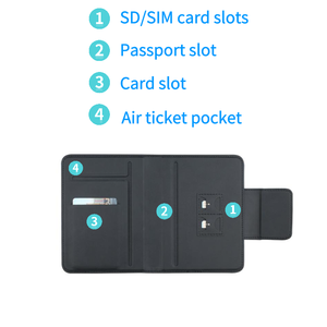 Porta Pasaportes de <span class=keywords><strong>Viaje</strong></span> con Función Antipérdida Apple Find My, Carga Inalámbrica y Baterí<span class=keywords><strong>a</strong></span> Recargable para Viajes de Negocios - Product Image 5