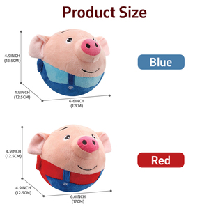 ของเล่นสุนัขแบบอินเทอร์แอคทีฟรูปหมูการ์ตูน ชาร์จด้วย USB ของเล่นลูกบอลเด้งดึ๋งสำหรับสัตว์เลี้ยง ของเล่นตุ๊กตาสุนัขแบบมีเสียงบีบ ลดราคาสุดฮอต - Product Image 6